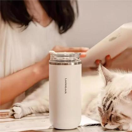 Imagem de Copo Térmico Para Bebidas Quente Ou Frio Café Cerveja Em Aço Inox Com Tampa 350ml