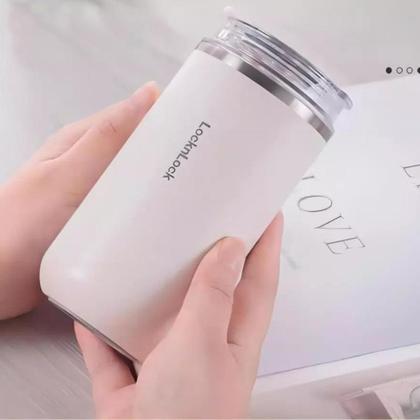 Imagem de Copo Térmico Para Bebidas Quente Ou Frio Café Cerveja Em Aço Inox Com Tampa 350ml