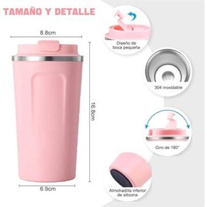 Imagem de Copo Térmico Para Café MS-925 510ml de Infusão a Vácuo de Aço Inoxidável com Tampa Quente e Frio