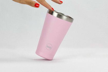 Imagem de COPO TÉRMICO PARA CERVEJA MOKHA 473ML ROSA - Estilo Stanley