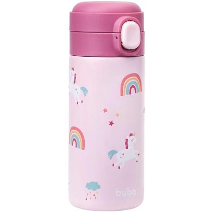 Imagem de Copo Térmico Parede Dupla Buba Magic Dino Rosa