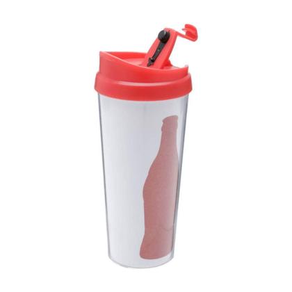 Imagem de Copo Térmico Plástico Coca-Cola Logo Contour Branco 8,5Cm