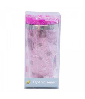 Imagem de Copo Térmico Rosa Caveira 450Ml - Projeto Kiwi