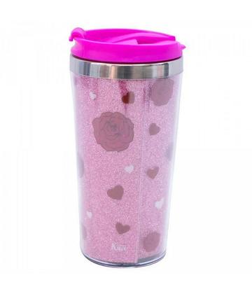 Imagem de Copo Térmico Rosa Caveira 450Ml - Projeto Kiwi