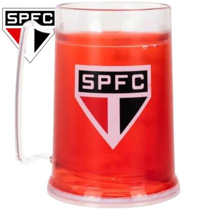 Imagem de Copo Térmico São Paulo Oficial Mantém Chopp E Cerveja Gelada Presente Para Torcedor