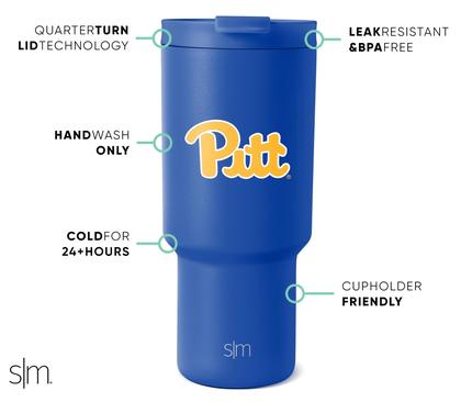 Imagem de Copo Térmico Simple Modern Pittsburgh Panthers 900ml - Aço Inoxidável