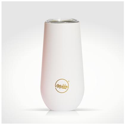 Imagem de Copo Térmico Taça Espumante Champagne Aço Inox 150ml Branco - Mokha