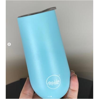 Imagem de Copo Térmico Taça Espumante Champagne Aço Inox a Vácuo 150ml Azul - Mokha