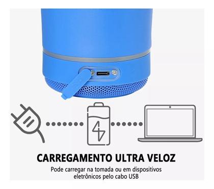 Imagem de Copo Térmico Tampa Abridor Caixa Som Bluetooth 420ml Led