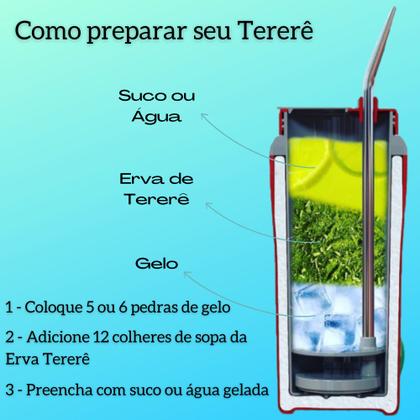 Imagem de Copo Térmico Tereré 650ml Com Tampa e Bomba Canudo Inox