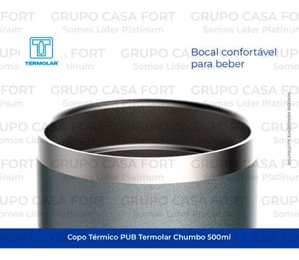 Imagem de Copo Térmico Termolar De Bebidas Geladas / Quente 500ml Pub Prata