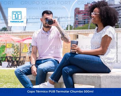 Imagem de Copo Térmico Termolar De Bebidas Geladas / Quente 500ml Pub Prata