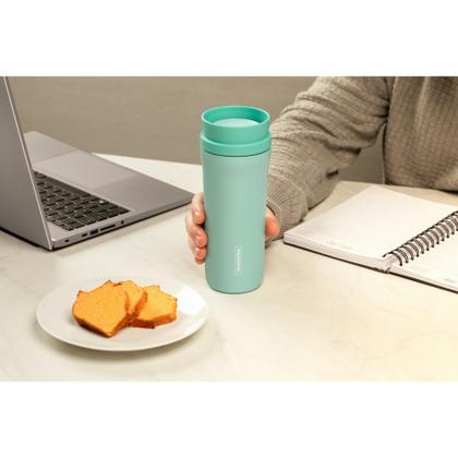 Imagem de Copo Térmico Tramontina 460 ml Verde em Aço Inox com Bocal 360