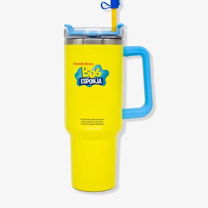 Imagem de Copo Térmico Tumbler Com Pingente Bob Esponja - 1,5 Litro