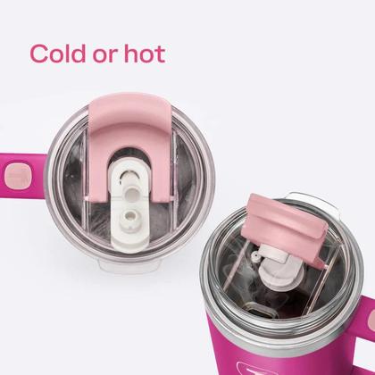 Imagem de Copo Térmico Tupperware Big T com Canudo 1,1L na Cor Pink