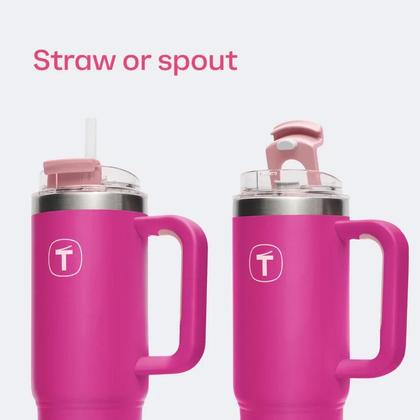 Imagem de Copo Térmico Tupperware Big T com Canudo 1,1L na Cor Pink