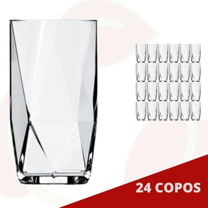 Imagem de Copo Topazio Long Drink Bebidas Bar Elegante Suco Água 24Peças