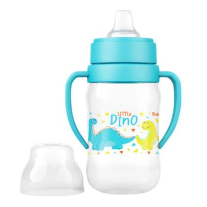 Imagem de copo transição 300ml bebê alças removiveis higienica bico flexivel super macio Dinossauro Baby Go