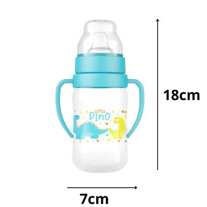 Imagem de copo transição 300ml bebê alças removiveis higienica bico flexivel super macio Dinossauro Baby Go