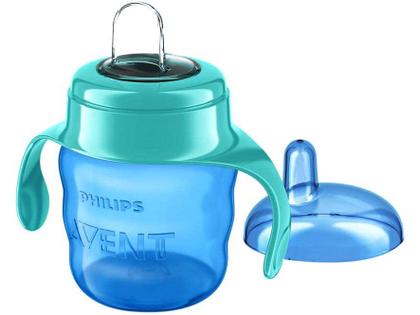 Imagem de Copo Transição Easy Sip com Bico de Silicone com Alça 6+ Azul