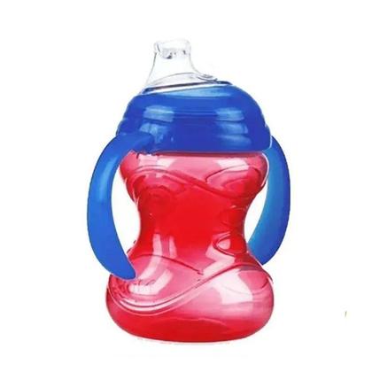 Imagem de Copo Transição Nuby Antivazamento Com Alça E Bico De Silicone 240ml - Vermelha