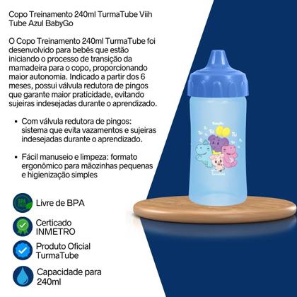 Imagem de Copo Treinamento 240ml TurmaTube ViihTube Azul BabyGo
