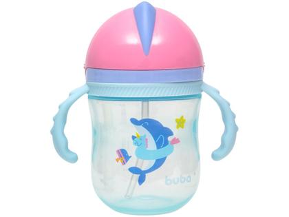 Imagem de Copo Treinamento Com Alça Removível e Canudo Silicone 12m+ 240ml - Buba Baby