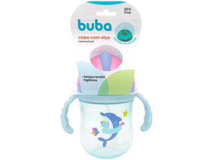 Imagem de Copo Treinamento Com Alça Removível e Canudo Silicone 12m+ 240ml - Buba Baby