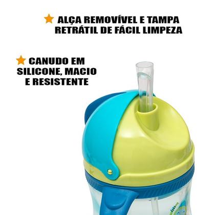 Imagem de Copo Treinamento Com Alça Removível e Canudo Silicone 12m+ 240ml - Buba