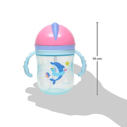 Imagem de Copo Treinamento Com Alça Removível e Canudo Silicone 12m+ 240ml - Buba
