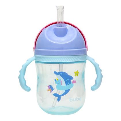 Imagem de Copo Treinamento Com Alça Removível e Canudo Silicone 12m+ 240ml - Buba