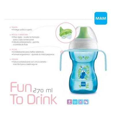 Imagem de Copo Treinamento Fun To Drink Mam Night 270ml 8m+ Neutro