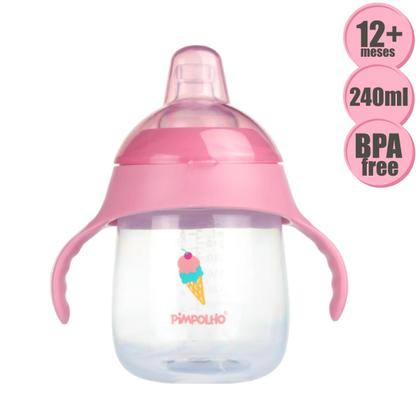 Imagem de Copo Treinamento Infantil c/ Alça 240ml Transição Mamadeira para o Copo Bebê