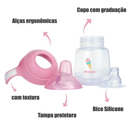 Imagem de Copo Treinamento Infantil c/ Alça 240ml Transição Mamadeira para o Copo Bebê