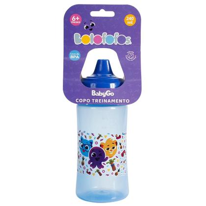 Imagem de Copo Treinamento Infantil Válvula Anti Pingos Bolofofos 240ml BabyGo