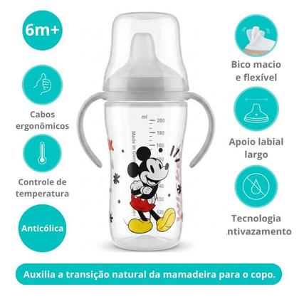 Imagem de Copo Treinamento Perfect Match Nuk Antivazamento 260ml Mais 6 Meses Disney