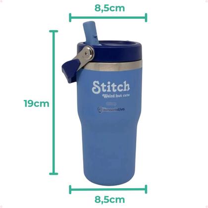 Imagem de Copo Tumbler Hanger Stitch de 650ml Azul Disney Oficial