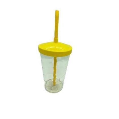 Imagem de Copo Twister Cristal Com Tampa Colorida 500Ml Amarelo C/30Un