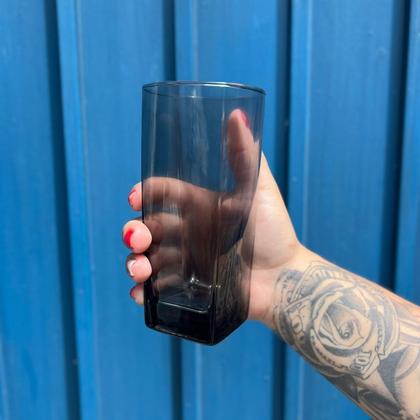 Imagem de Copo Vidro 320ml Suco água BALI jogo com 6 Cinza