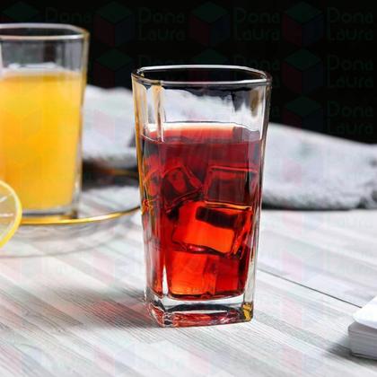 Imagem de Copo Vidro 320ml Suco água BALI jogo com 6 Transparente