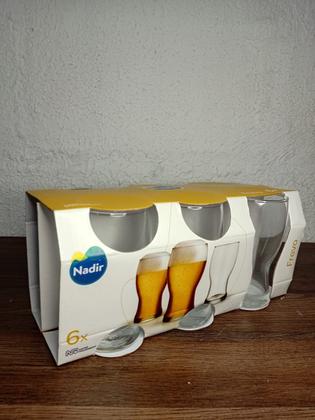 Imagem de Copo Vidro Cerveja Frevo Chopp Nadir 220ml - 3 Cjs 6 Unidades
