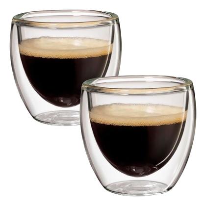 Imagem de Copo Vidro Duplo Café Expresso Chá Capuccino 2 Peças 80ml