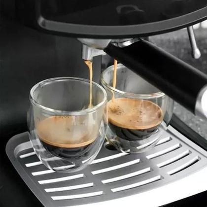 Imagem de Copo Vidro Duplo Café Expresso Shot Flutuante 2 Peças 100ml