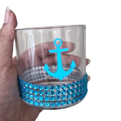 Imagem de Copo Whisky Marinheiro Âncora Azul 230 Ml