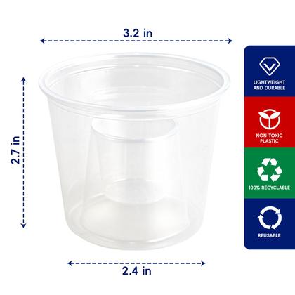 Imagem de Copos Bomber descartáveis JOLLY CHEF 200 Óculos de tiro de 4 onças