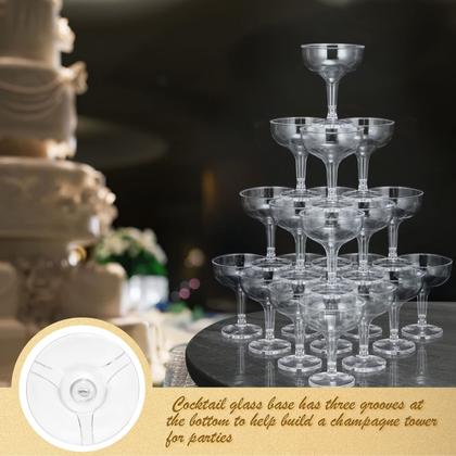 Imagem de Copos Champagne Coupe Zopeal 150 ml de plástico 30 unidades empilháveis