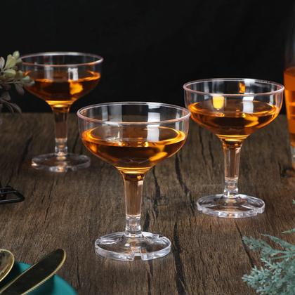 Imagem de Copos Champagne Coupe Zopeal 150 ml de plástico 30 unidades empilháveis