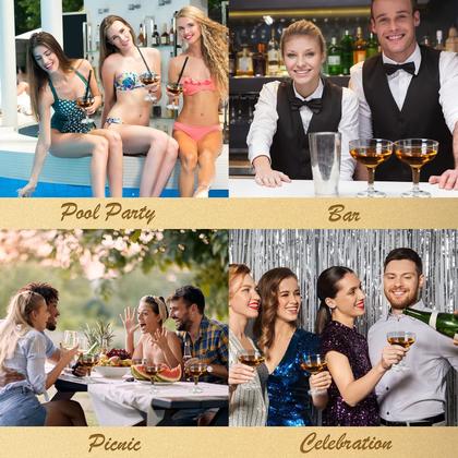 Imagem de Copos Champagne Coupe Zopeal 150 ml de plástico 30 unidades empilháveis