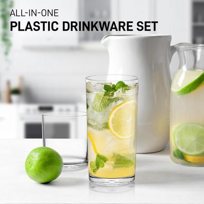 Imagem de Copos de Acrílico Zulay Kitchen - 8 Peças (360mL e 480mL)