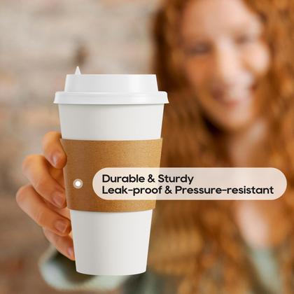 Imagem de Copos de café de papel JOLLY PARTY de 16 onças pacote com 50 com tampas e mangas